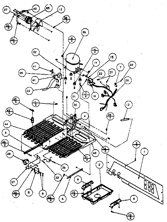 Amana SXPD25H machine compartment diagram
