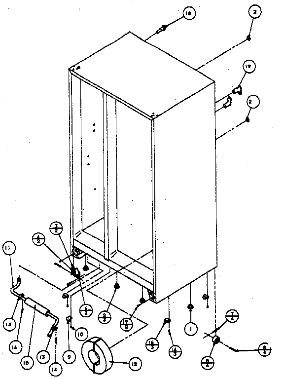 Amana SXPD25H drain and rollers diagram