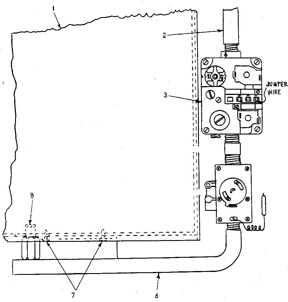 Kenmore 761ID26.3G top view of single burner diagram