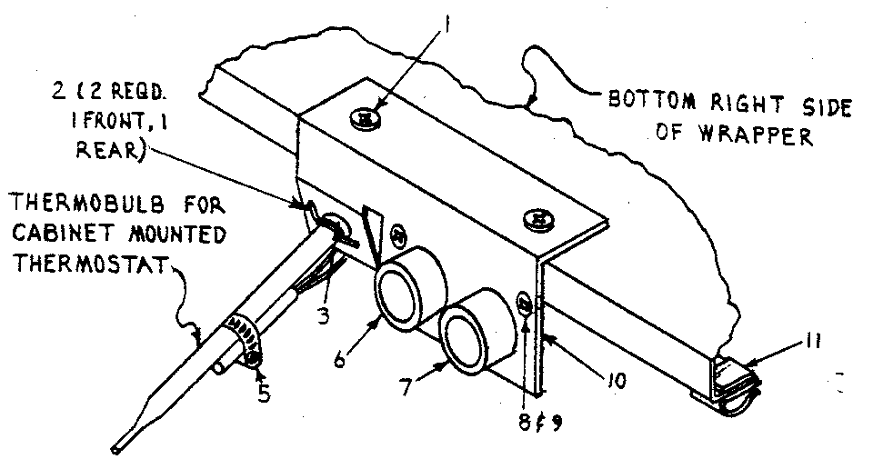 International Dryer ID51.4G temperature controls under cylinder diagram