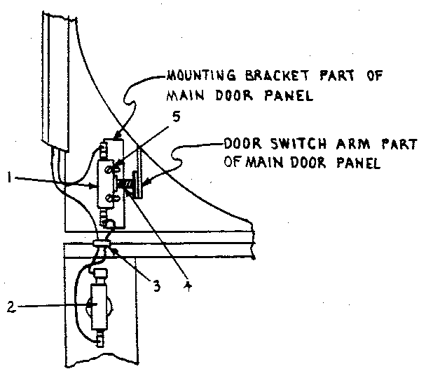 International Dryer ID51.4G rear view of front panel - right side diagram