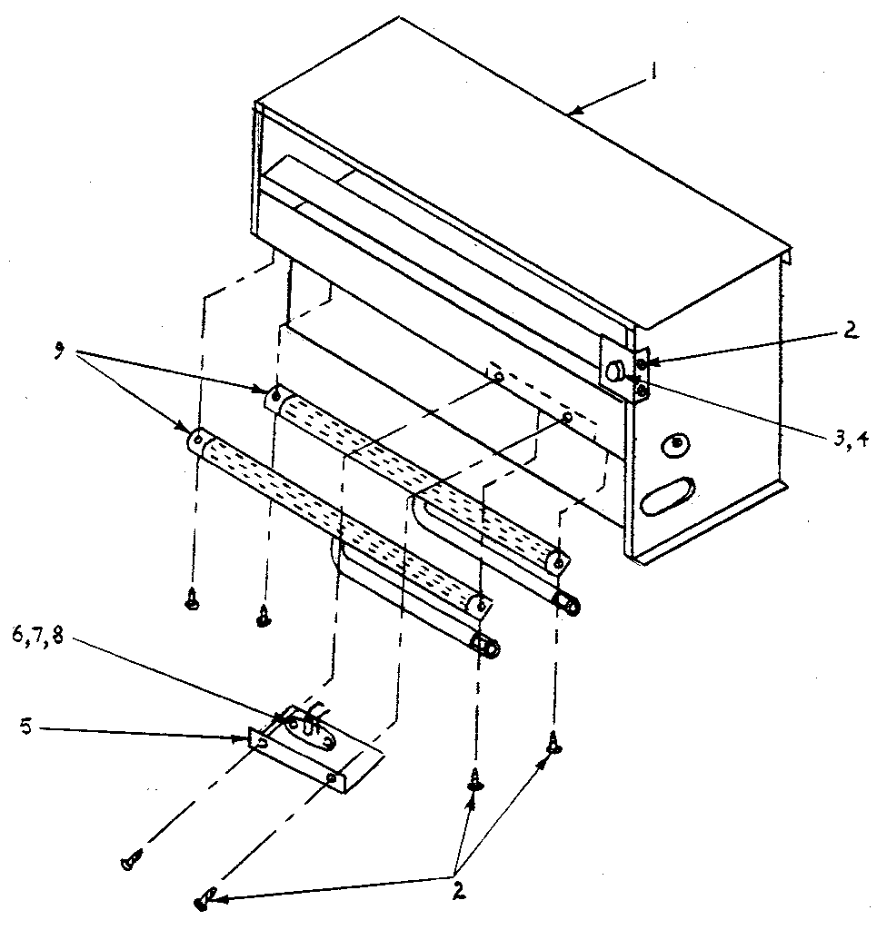 International Dryer ID51.4G double burner, box and electrode assys. diagram