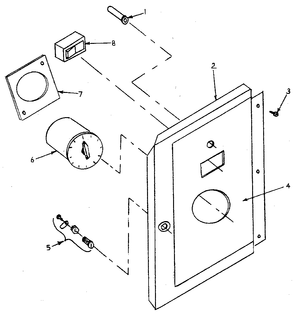 International Dryer ID51.4G wiring box door diagram