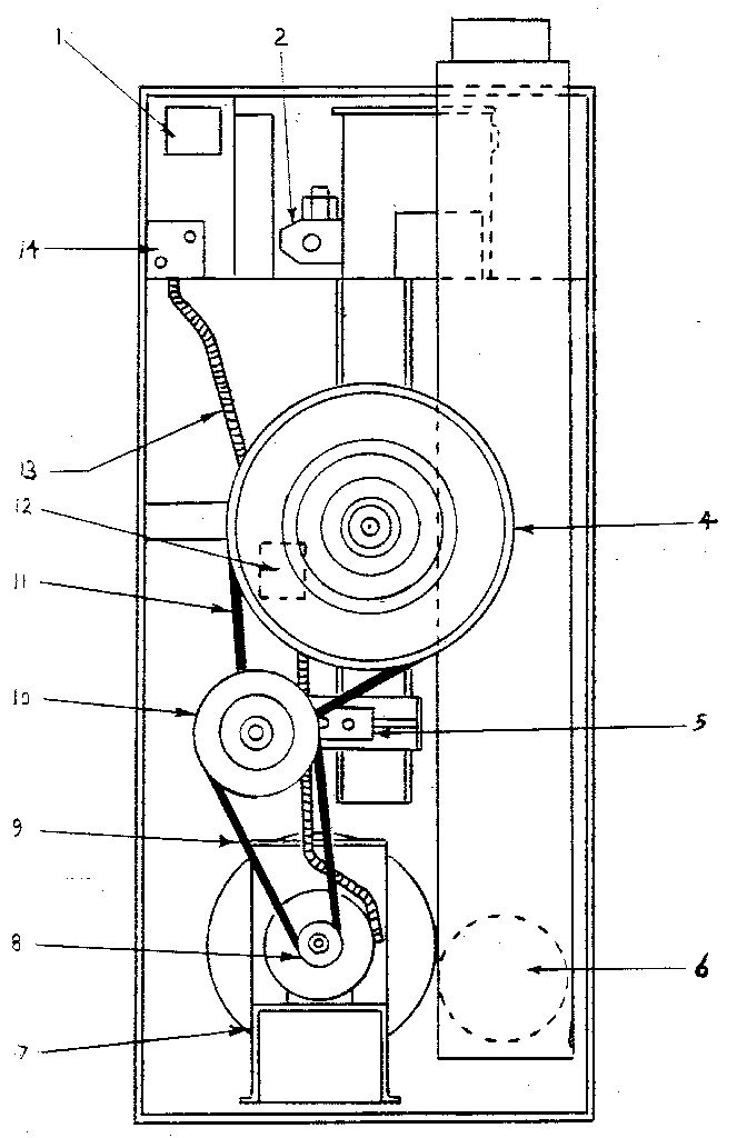 International Dryer ID31.3G cabinet rear diagram