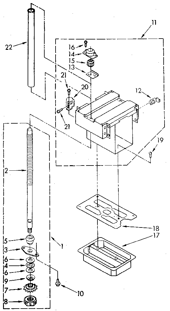 Kenmore 6651338581 powerscrew and ram diagram