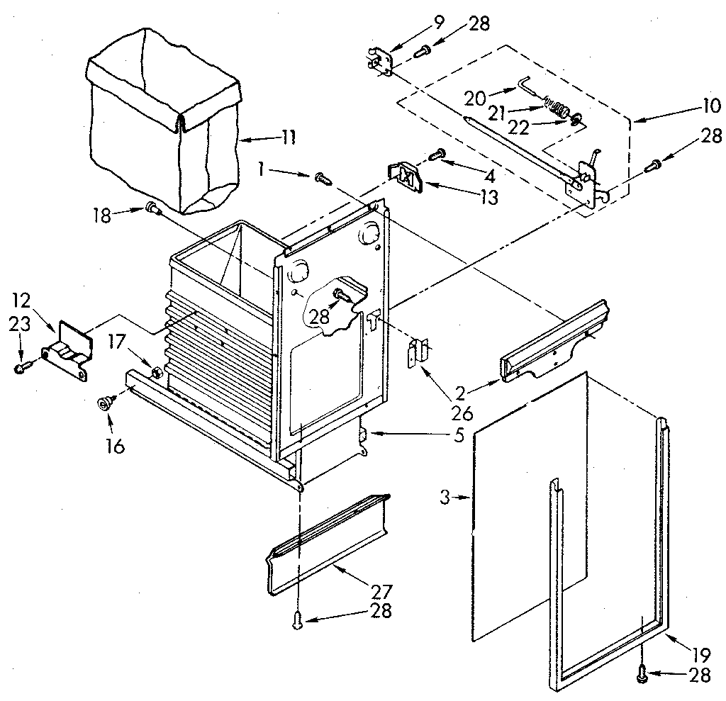 Kenmore 6651338581 container diagram