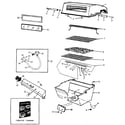 Kenmore 2581029190 grill and burner section diagram