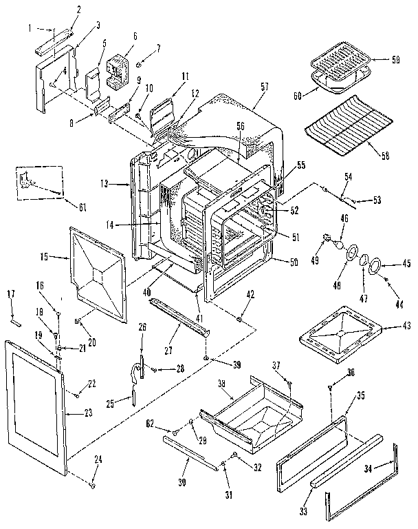 Kenmore 9117378811 body section diagram