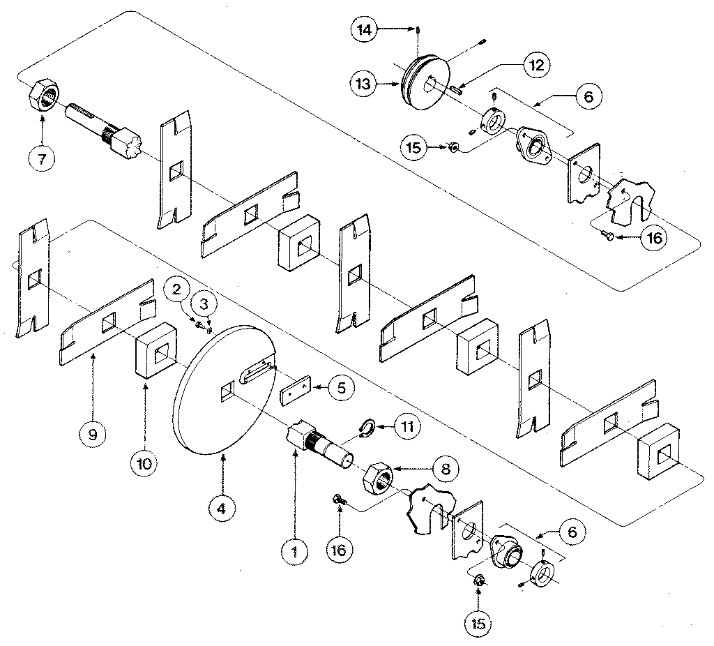 WW Grinder CHIPPEWA3.5HP-5HP cylinder assembly diagram