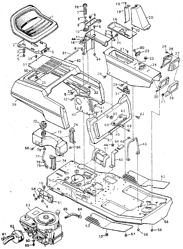 Craftsman 502254153 body and chassis diagram