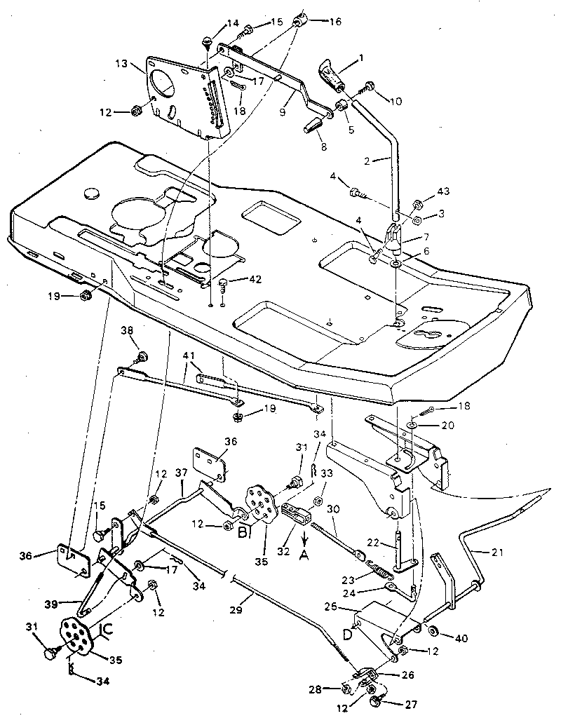 Craftsman 502254153 mower housing suspension diagram