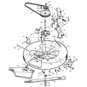 Craftsman 502254153 mower housing bottom half diagram
