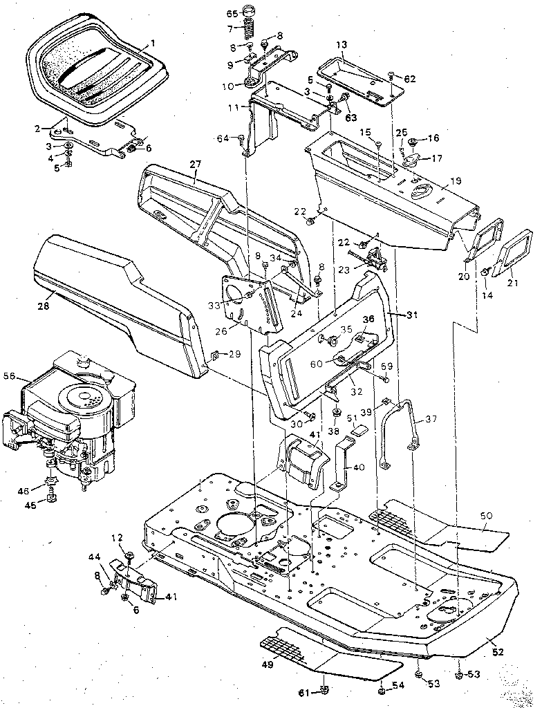 Craftsman 502254172 body chassis diagram