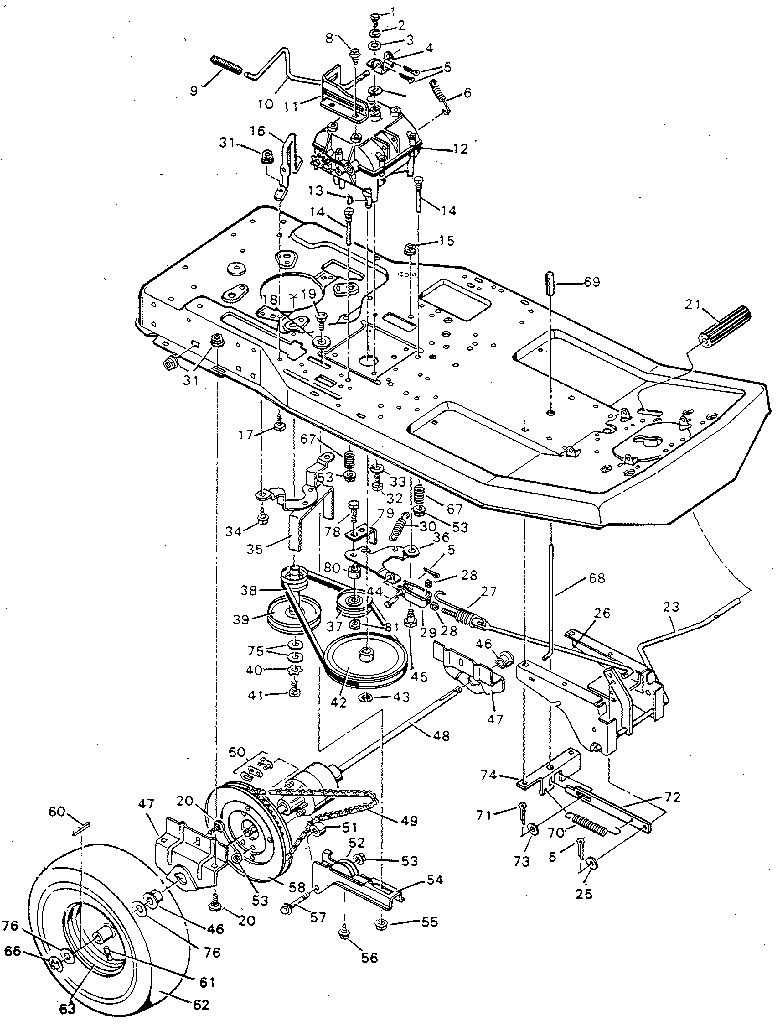 Craftsman 502254172 drive system diagram