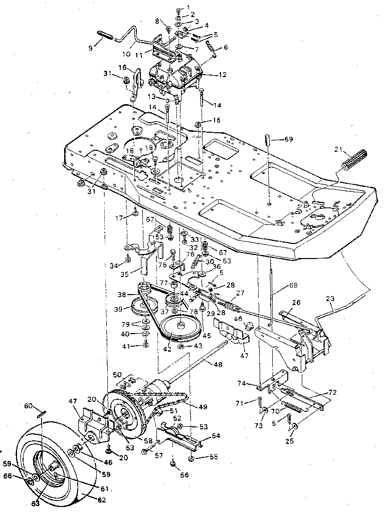 Craftsman 502259120 drive system diagram