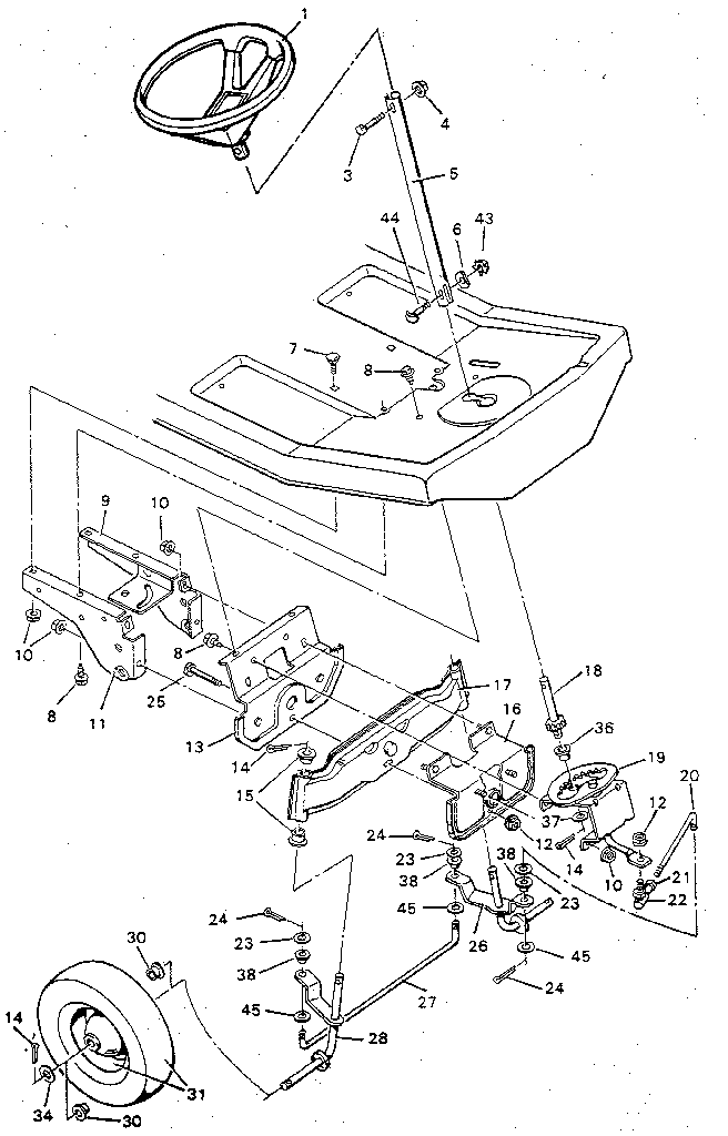 Craftsman 502259120 steering system diagram