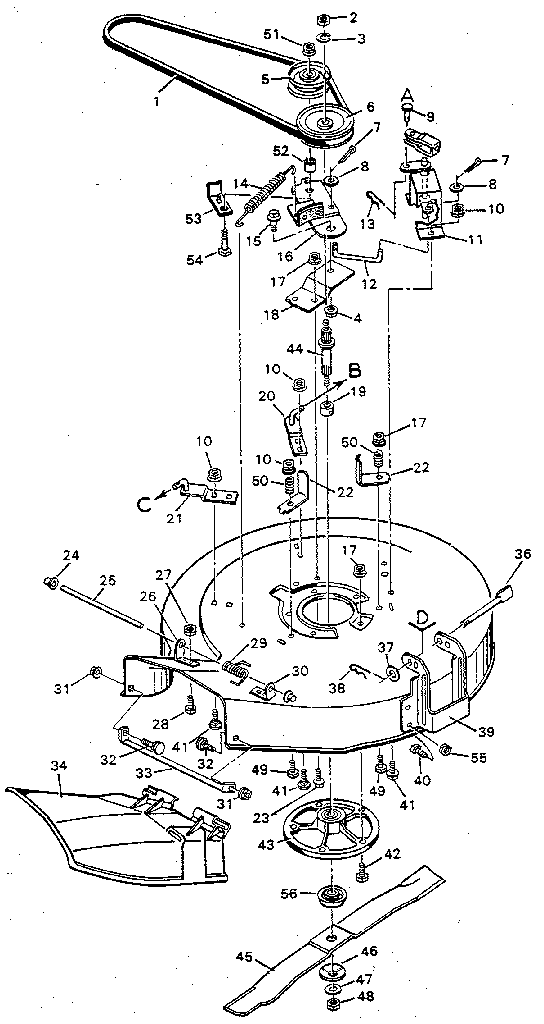Craftsman 502259120 mower housing diagram