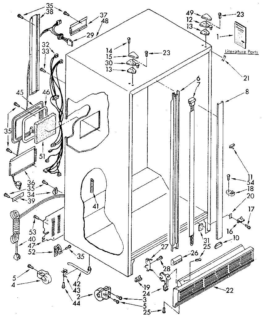 Kenmore 1068590511 cabinet diagram