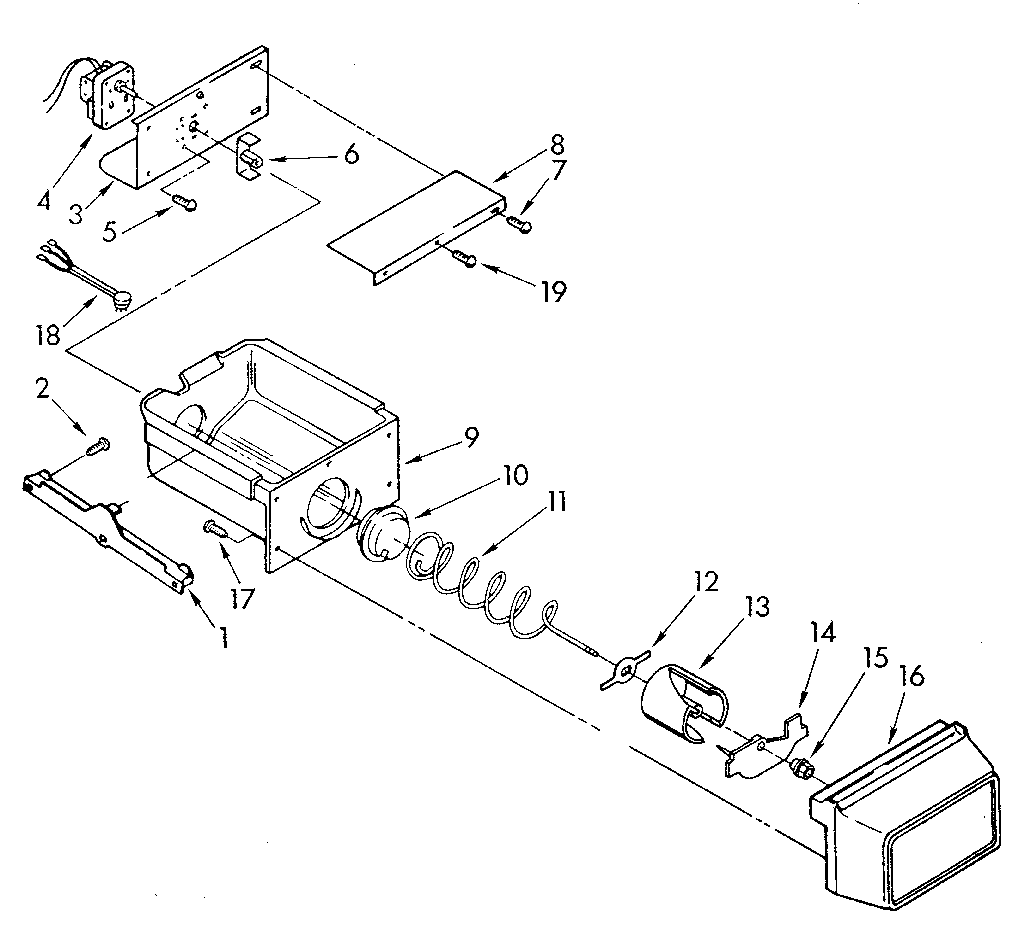 Kenmore 1068590511 freezer interior diagram