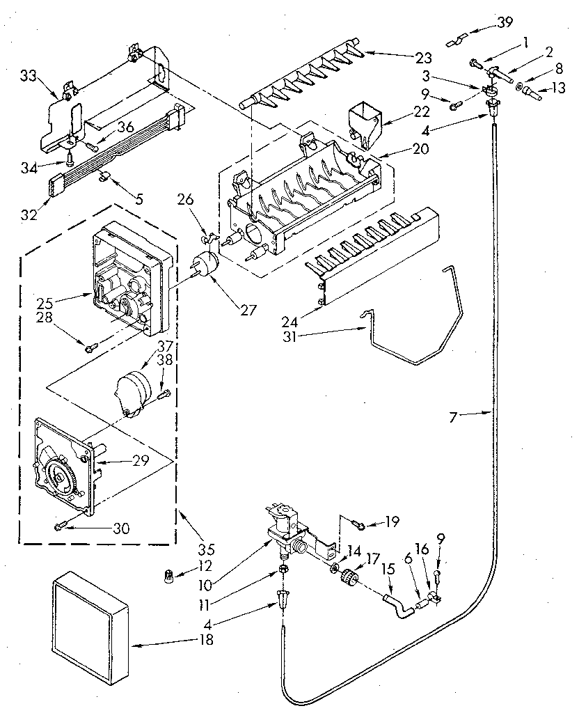 Kenmore 1068590511 icemaker diagram
