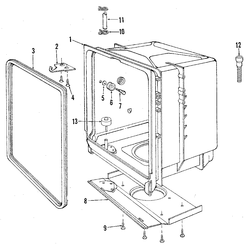 Kenmore 5871404180 tub diagram
