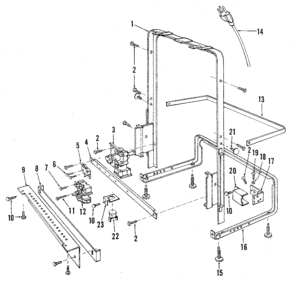 Kenmore 5871404180 frame diagram