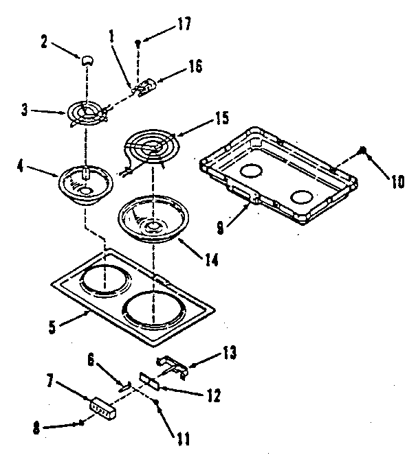 Kenmore 9114688813 electric coil module kit 4998520/4998620 diagram