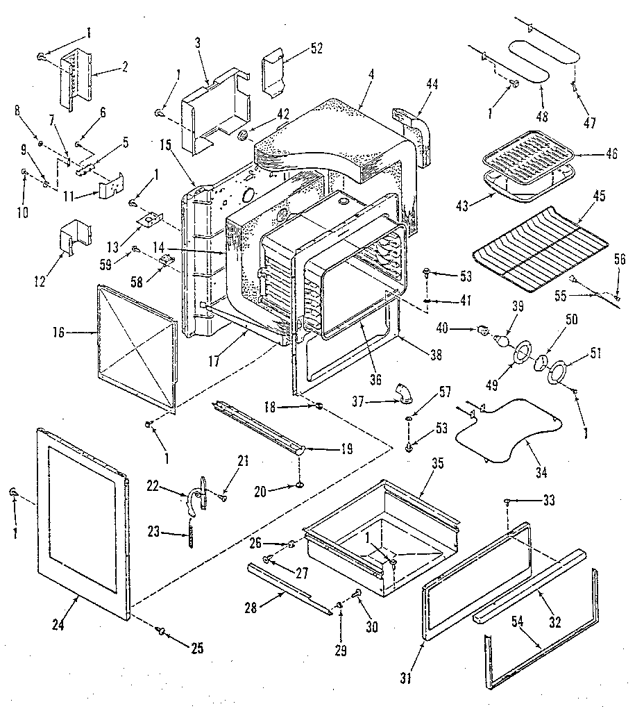 Kenmore 9119598810 body section diagram
