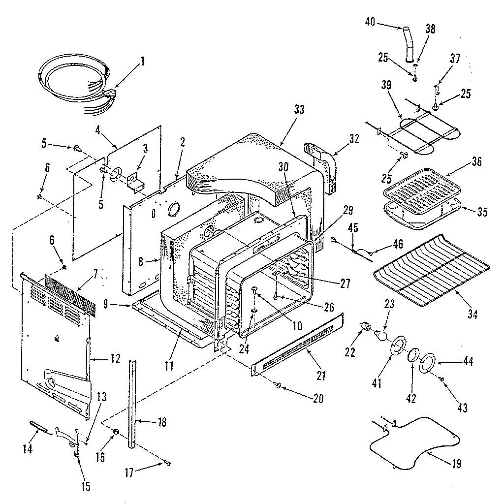 Kenmore 9114558813 body section diagram