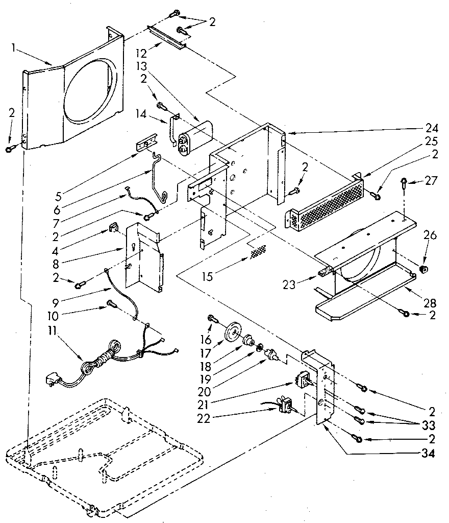 Kenmore 1068771081 air flow and control diagram