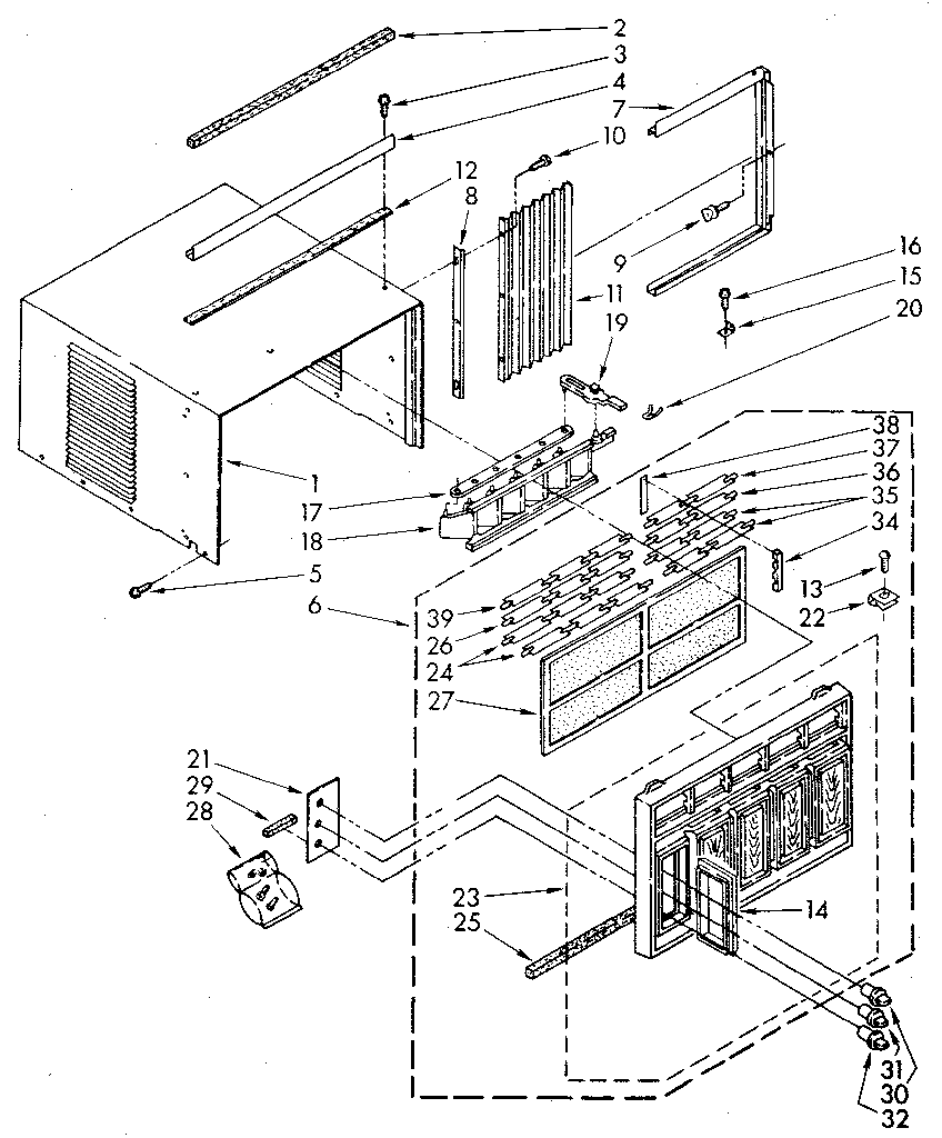 Kenmore 1068771081 cabinet diagram