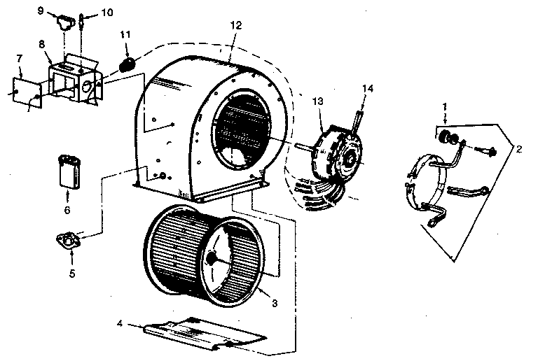 Kenmore 867741484 blower assembly diagram