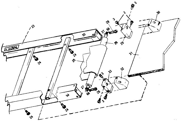 Ajay 400P rear roller assembly diagram