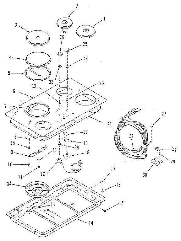 Kenmore 9114388890 main top section diagram