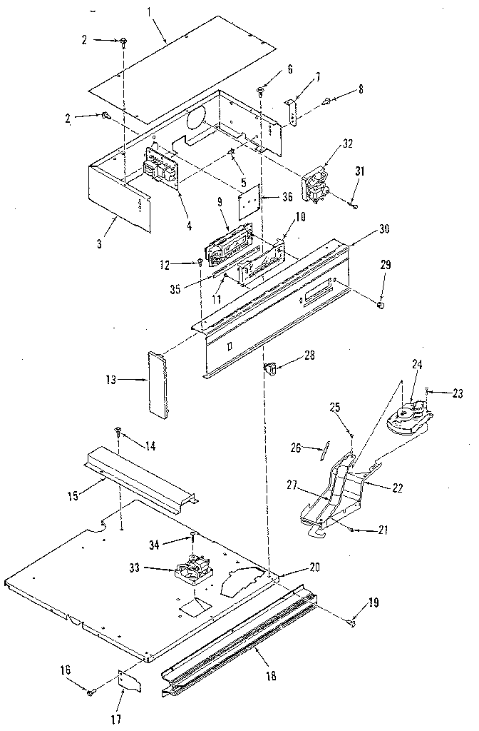 Kenmore 2783138815 control panel diagram