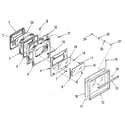 Kenmore 2783138895 oven door section diagram
