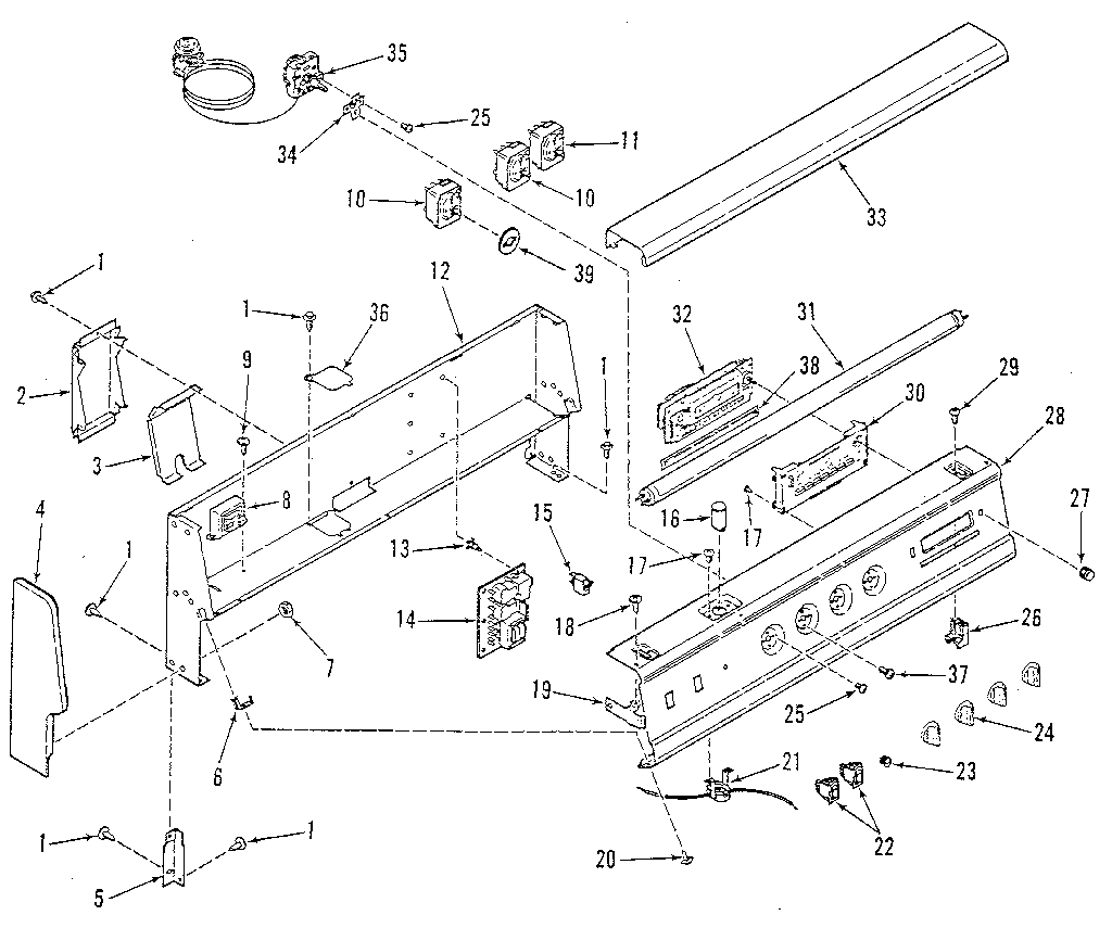 Kenmore 9119398791 backguard section diagram