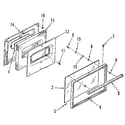 Kenmore 9117278812 oven door section diagram