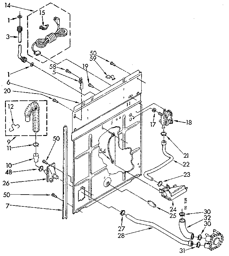 Kenmore 11081863810 rear panel diagram