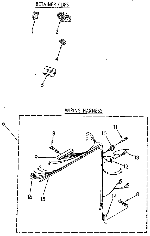 Kenmore 11081863810 wiring harness diagram
