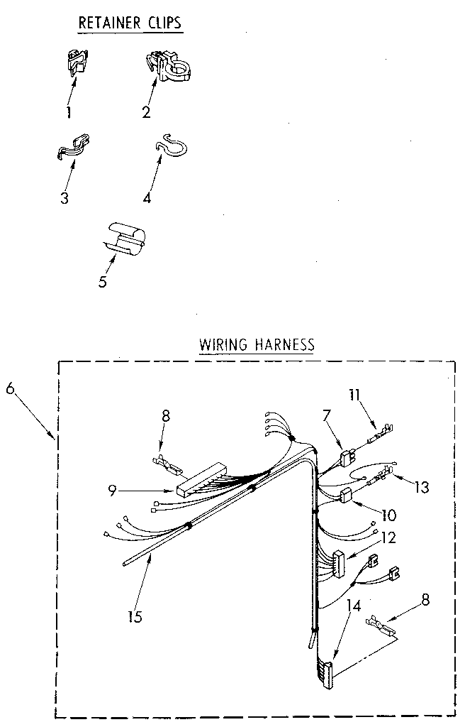 Kenmore 11081860310 wiring harness diagram