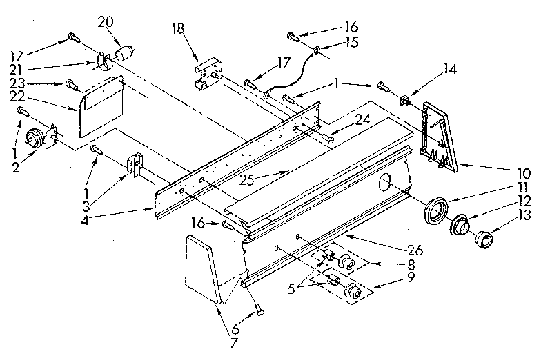 Kenmore 11081860310 console diagram