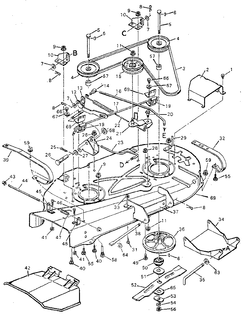 Craftsman 502259281 mower housing diagram