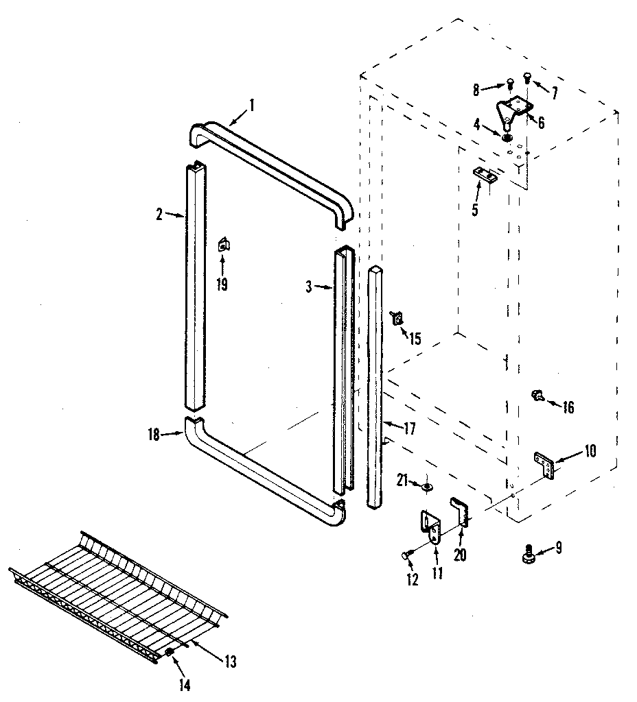 Kenmore 2538290510 cabinet diagram