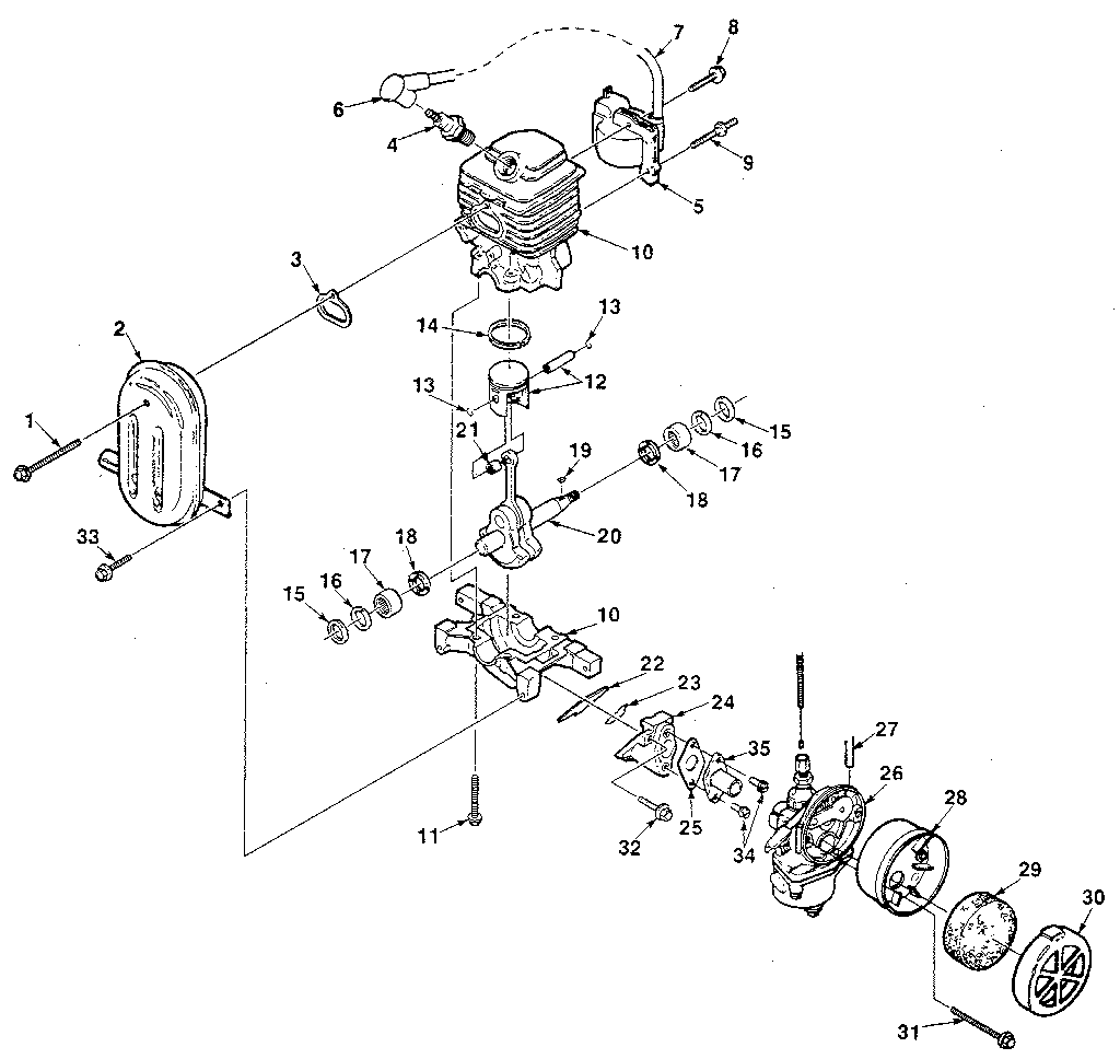 Homelite UT-08004 figure 1 diagram