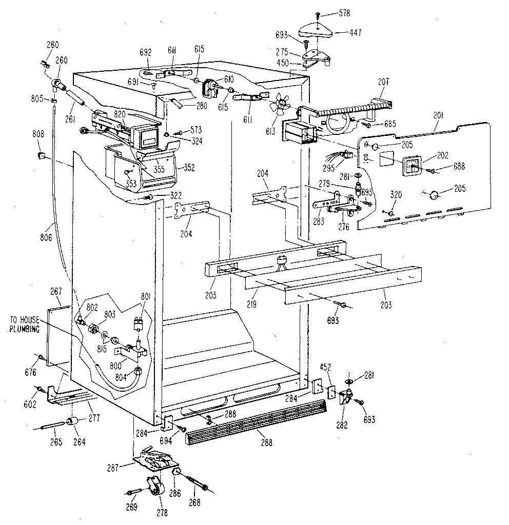 Kenmore 3638785781 cabinet diagram