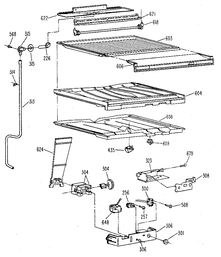 Kenmore 3638785781 compartment separator diagram