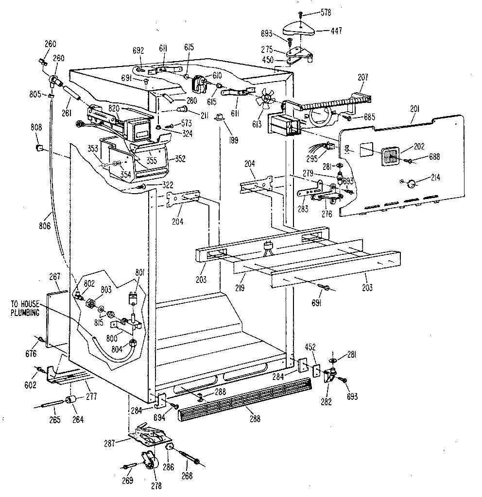 Kenmore 3638751581 cabinet diagram