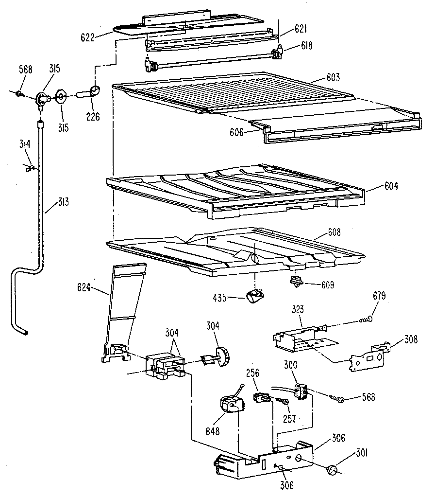 Kenmore 3638751581 compartment separator diagram
