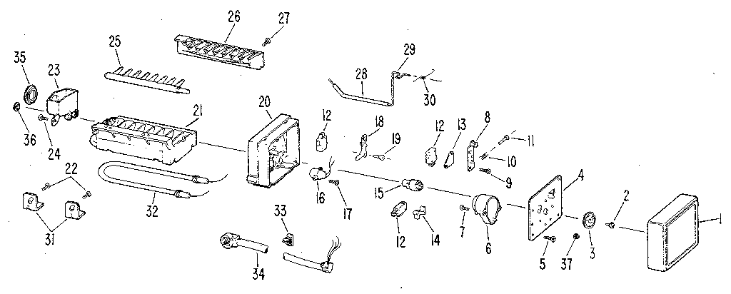 Kenmore 3638751581 icemaker diagram